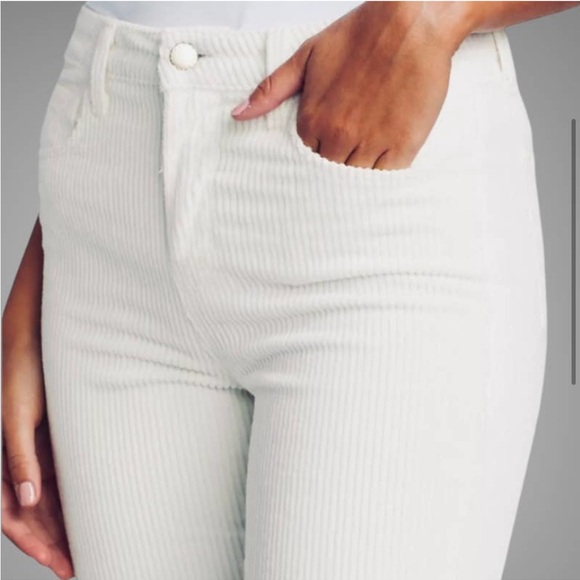 NEW L’Agence Oriana Cotton High Rise Straight Leg / Vintage White / Size 25 - Picture 4 of 10
